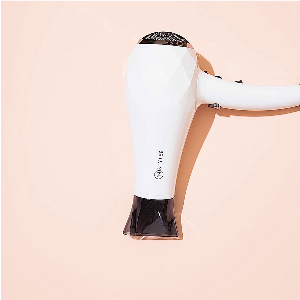 NEW InStyler Turbo Ionic Lightweight Professional Hair Dryer White Turbine Fan